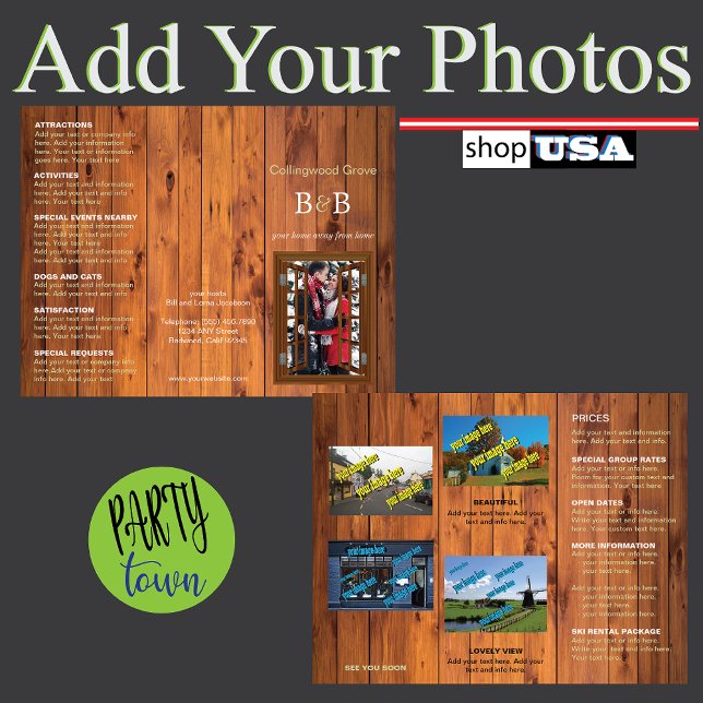 Rustic Chambres d'hôtes 🏡 Brochure Tripli (trifold brochure.... great advertising)