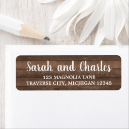 Rustic Charm Dark Wood Address