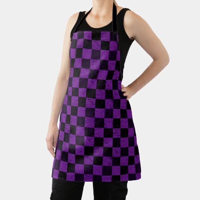 Rustic Checks, Purple and Black Schürze (InSitu)