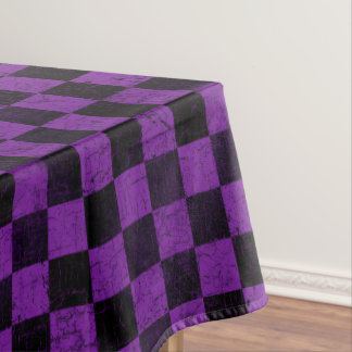 Rustic Checks, Purple and Black Tischdecke