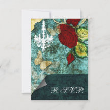 Rustic Chic Aqua Vintage Rose Hochzeit