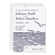 Rustic Chic Beach Hochzeit in Urlaubsort Einladung