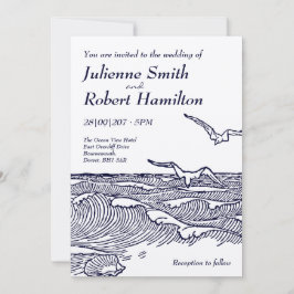 Rustic Chic Beach Hochzeit in Urlaubsort Einladung