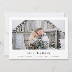 Rustic Chic Einzelnes Foto Save The Date