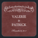 Rustic Chic Fevor Sticker/Umschlag Aufkleber - Rot<br><div class="desc">Diese rustikale Chic-Kollektion fügt Ihrer Hochzeitsarbeit eine Couture Vintage Touch hinzu. Auf Wunsch stehen Ihnen auch individuell angepasste Farben und passende Produkte zur Verfügung.</div>
