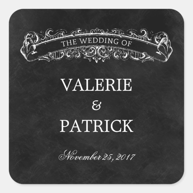 Rustic Chic Fevor Sticker/Umschlag Aufkleber - Sch (Vorderseite)