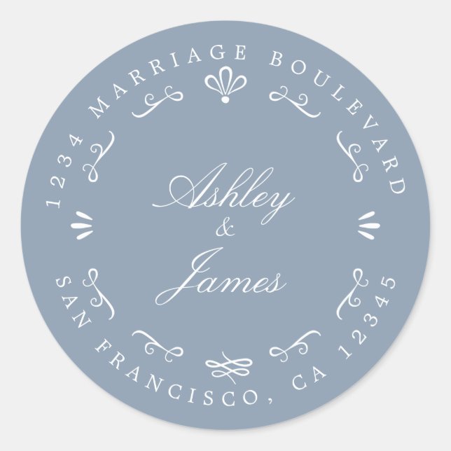 Rustic Chic Future Mr. Wedding Rücksendeadresse Runder Aufkleber (Vorderseite)