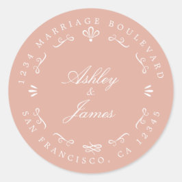 Rustic Chic Future Mr. Wedding Rücksendeadresse Runder Aufkleber