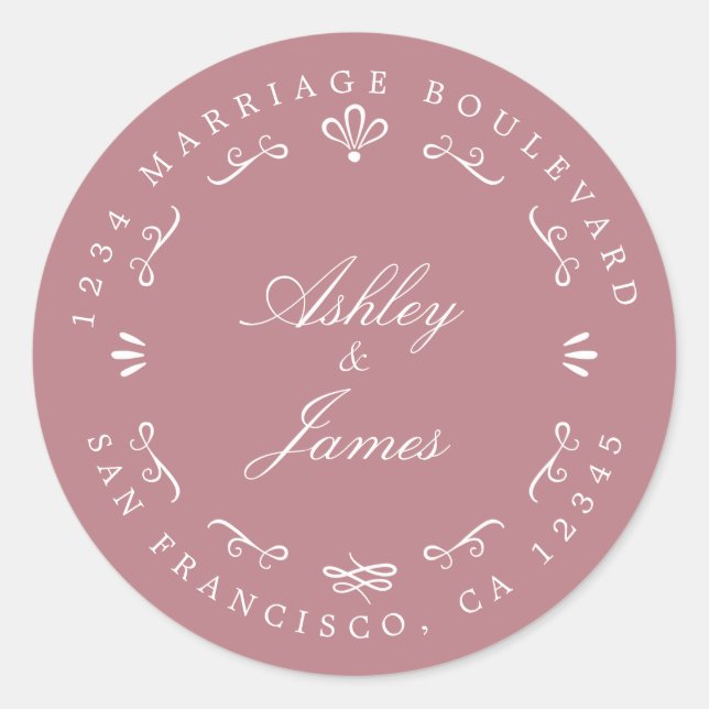 Rustic Chic Future Mr. Wedding Rücksendeadresse Runder Aufkleber (Vorderseite)
