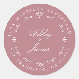 Rustic Chic Future Mr. Wedding Rücksendeadresse Runder Aufkleber