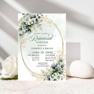 Rustic Chic Probedinner Dusty Green Eukalyptus Einladung