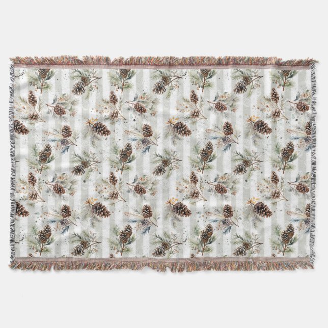 Rustic Christmas Boho Pattern  Decke (Vorderseite)