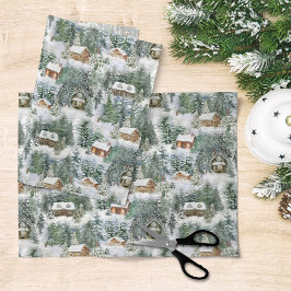Rustic Christmas Forest Decoupage Seidenpapier