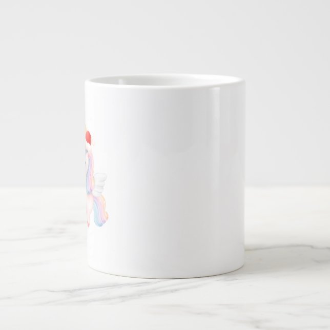 Rustic Christmas Mug – Cozy Holiday Hot Chocolate  Jumbo-Tasse (Vorderseite)