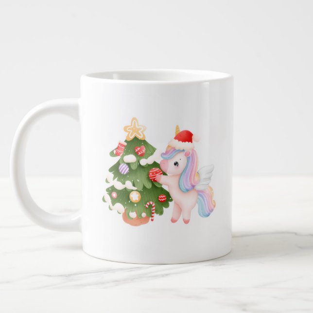 Rustic Christmas Mug – Cozy Holiday Hot Chocolate  Jumbo-Tasse (Links)