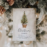 Rustic Christmas Party Invitation Einladung<br><div class="desc">Rustic Christmas Party invitation designed with a watercolor Christmas tree. Cava Party Design</div>