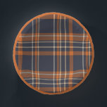 Rustic Christmas/winter plaid Pappteller<br><div class="desc">festive with vintage plaid</div>