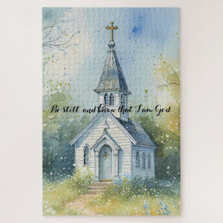 Rustic Church Path in Wildflower Meadow