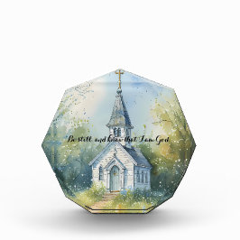 Rustic Church Path in Wildflower Meadow Fotoblock