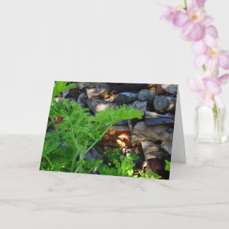 Rustic Citronella Leaf Portrait Card Karte