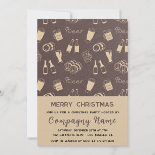 Rustic Company Weihnachtsfeier Bier Celebration Einladung