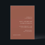 Rustic Copper Editorial Modern Wedding Einladung<br><div class="desc">This design is part of a simple and modern editorial wedding invitation suite in a rustic shade of copper.</div>