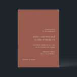 Rustic Copper Editorial Modern Wedding Einladung<br><div class="desc">This design is part of a simple and modern editorial wedding invitation suite in a rustic shade of copper.</div>