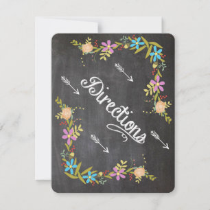 Rustic Coral Aqua Garland Hochzeit Chalkboard Einladung