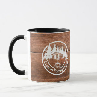 Rustic Cottage Cabin Barn | Custom Family Name Tasse