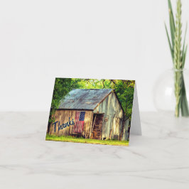 Rustic Country Barn American Flag Danke