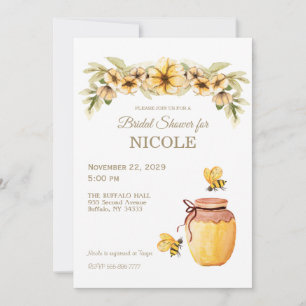 Rustic Country Bee Honey Bridal Showée Invitation