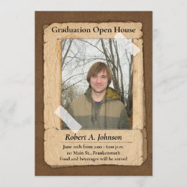 Rustic Country Boy's Abschluss Open House I Einladung