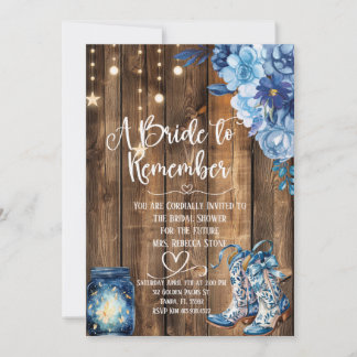 Rustic Country Bridal Shower Invitation 