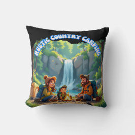 Rustic Country Camping Trip Kissen