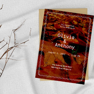 Rustic Country Fall quitte le Faire-part de mariag