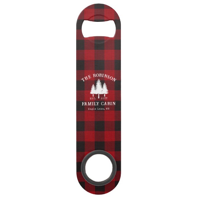 Rustic Country Family Cabine Tree Red Buffalo Plai (Devant)