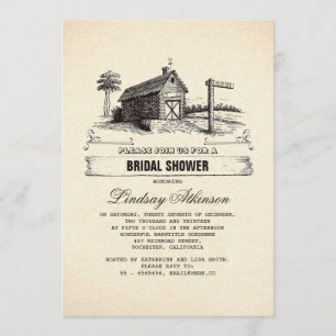 Rustic Country Grange Bridal Shows Invitations