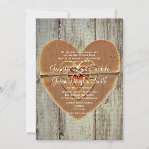 Rustic Country Hearts Grange Faire-part de mariage