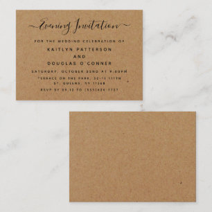 Rustic Country Kraft Abend Event Ticket Einladung