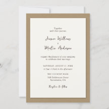 Rustic Country Kraft Paper Wedding Einladungen