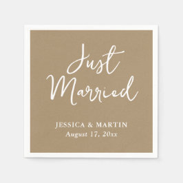 Rustic Country Kraft Paper Wedding Napkins Serviette