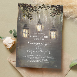 Rustic Country Lanterns Garden Probe Abendessen Einladung