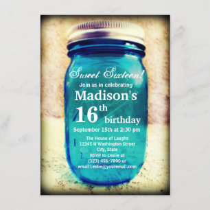 Rustic Country Mason Jar Invitation Anniversaire