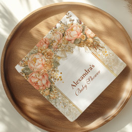 Rustic Country Peony Boots Baby Dusche Serviette