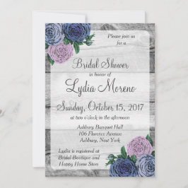 Rustic Country Roses Invitation de douche nuptiale