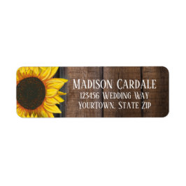 Rustic Country Sunflowers Personalized Wedding