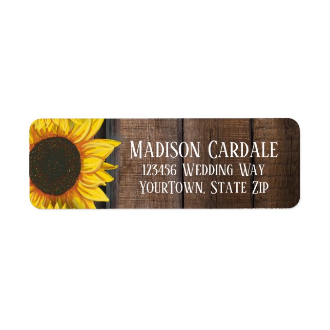 Rustic Country Sunflowers Personalized Wedding (Vorne)