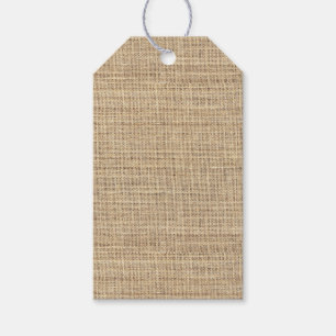 Rustic Country Vintage Burlap Geschenkanhänger