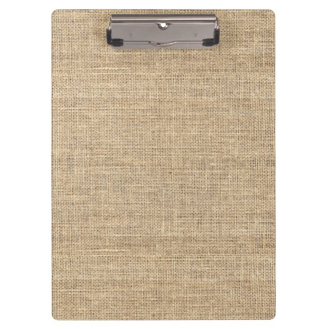 Rustic Country Vintage Burlap Klemmbrett (Vorderseite)