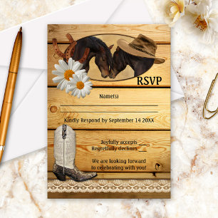 Rustic Country Western Hors Carte RSVP